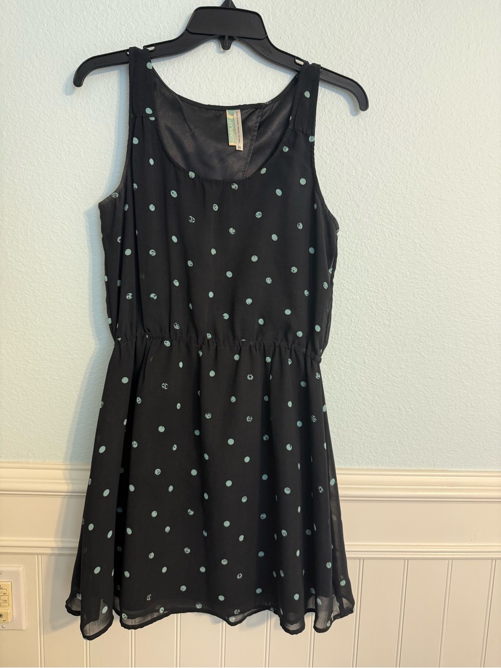 O'Neill Black Dress with Mint Green Accents